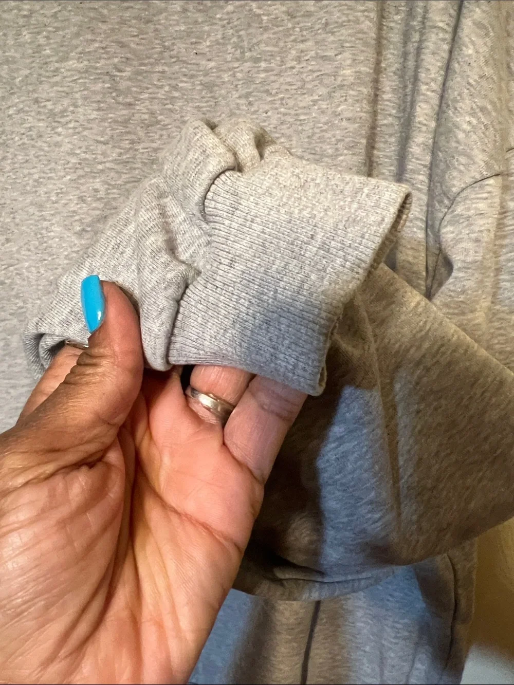 Gymshark Oversized Gray & Blue Crewneck Sweatshirt Large - Picture 6 of 8